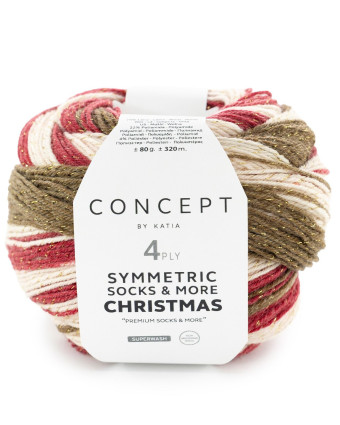 Fil à Tricoter Symmetric Socks & More - Chaussette de Noël - Katia - Mercerine