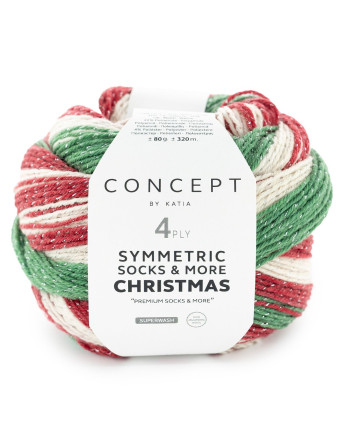 Fil à Tricoter Symmetric Socks & More - Chaussette de Noël - Katia - Mercerine