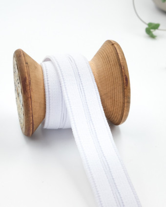Elastique Boutonnière Blanc - Mercerine