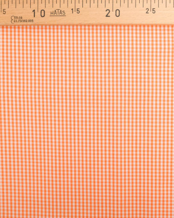 Tissu Vichy Orange Petits Carreaux- Mercerine
