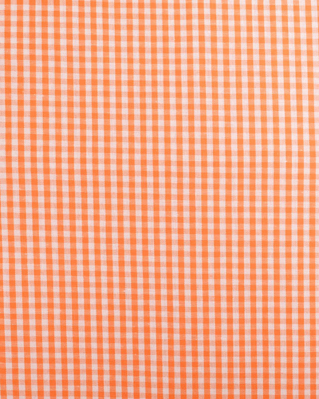 Tissu Vichy Orange Petits Carreaux- Mercerine