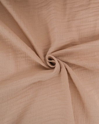 Tissu Gaze de Coton Lin Rose - Mercerine