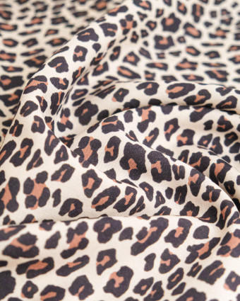 Tissu Viscose Imprimé Léopard Mini - Mercerine