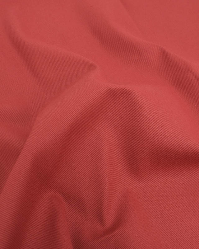 Coupon - Tissu Sergé Coton Uni Hector - 20 Coloris
