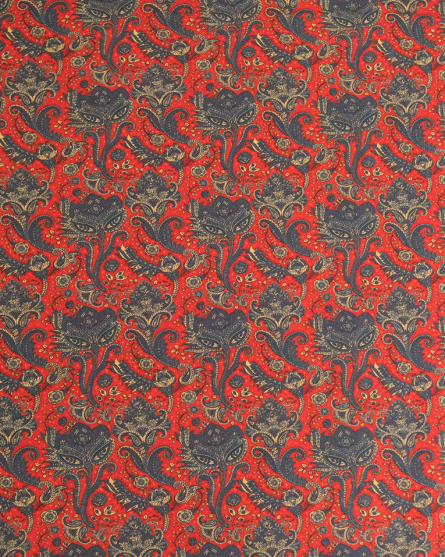 Popeline de Coton Inspiration Indienne Jaipur Cachemire - Mercerine