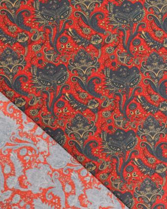 Popeline de Coton Inspiration Indienne Jaipur Cachemire - Mercerine