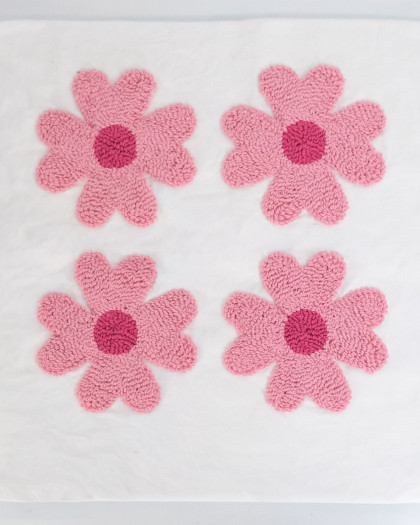 Panneau Punch Needle Multi Trèfles Roses 45*45 - Mercerine