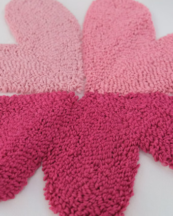 Panneau Punch Needle Trèfle Rose 45*45 - Mercerine