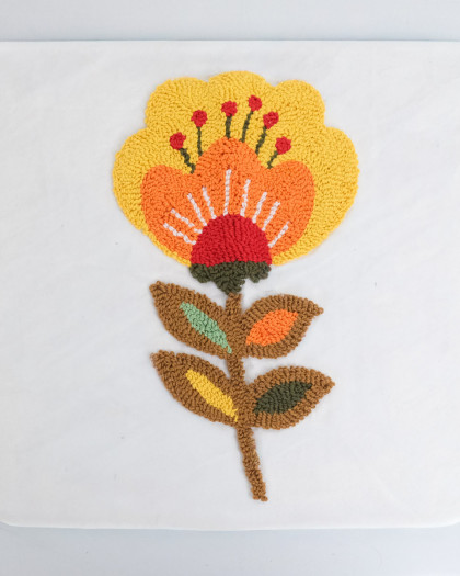 Panneau Punch Needle Scandinavia Jaune 45*45 - Mercerine