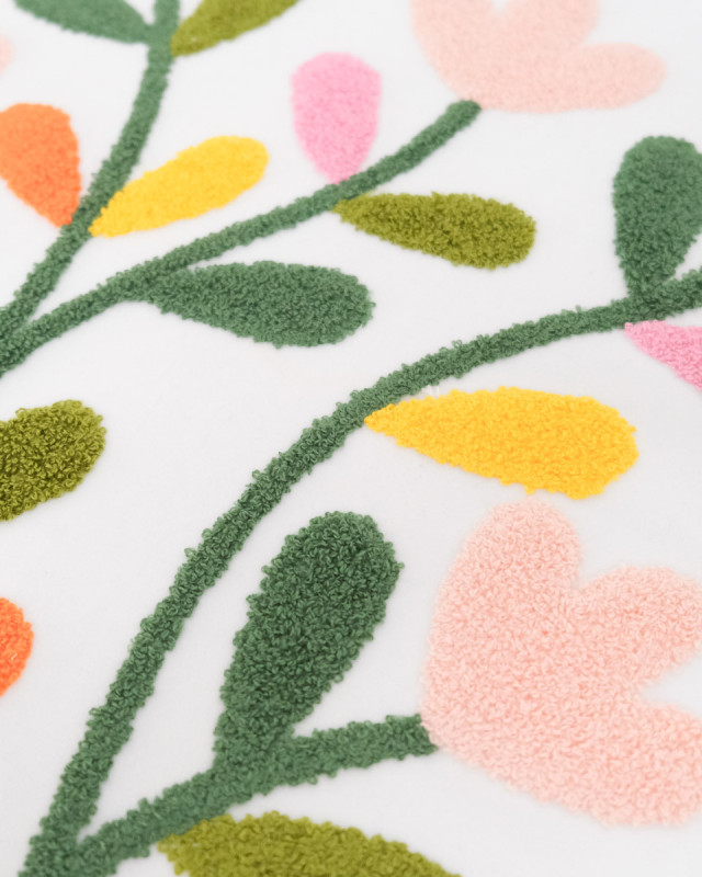Panneau Punch Needle Velours Fleur Des Champs 45*45 - Mercerine