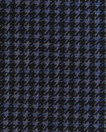 Tissu Maille Lurex Pied De Coq Bleu - Mercerine