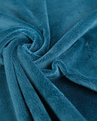 Minky Uni Bleu Paon - Mercerine