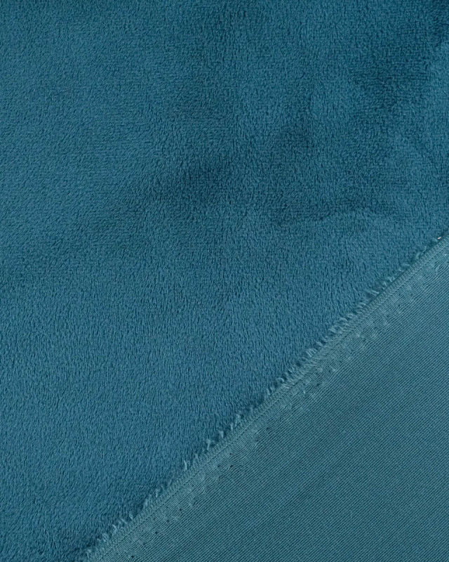 Minky Uni Bleu Paon - Mercerine