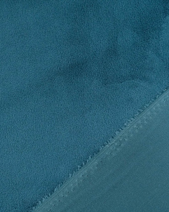 Minky Uni Bleu Paon - Mercerine