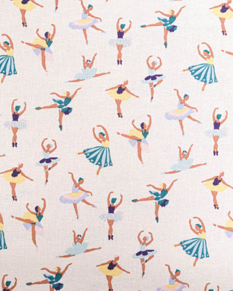 Tissu Coton Danseuses Emeraude - Mercerine