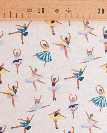 Tissu Coton Danseuses Emeraude - Mercerine