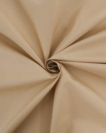 Popeline De Coton Premium Beige Unie - Mercerine