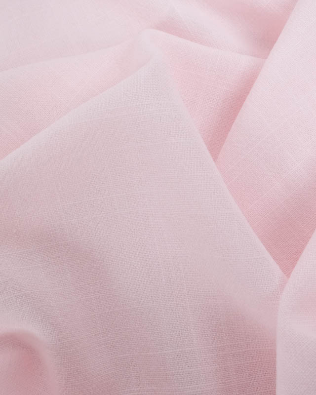 Tissu Lin Lavé Viscose Rose Bonbon - Mercerine