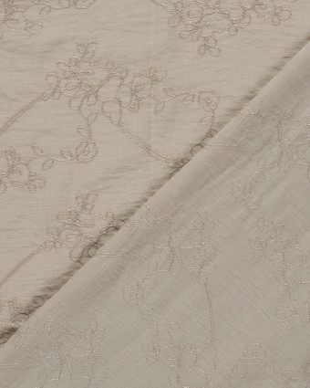 Viscose Mélangée Ficelle Motif Brodé - Mercerine