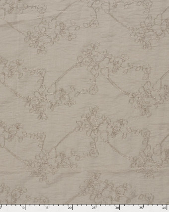 Viscose Mélangée Ficelle Motif Brodé - Mercerine