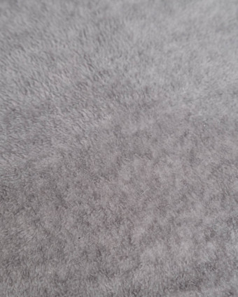 Tissu Doudou Gris Uni - Mercerine