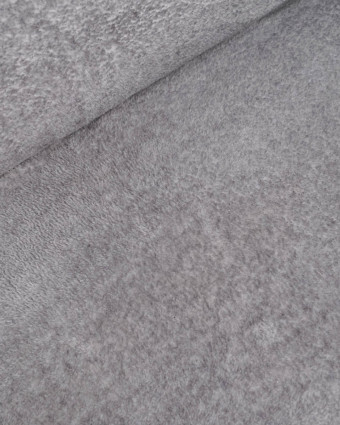 Tissu Doudou Gris Uni - Mercerine