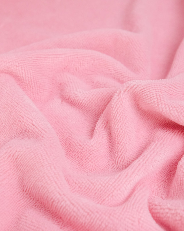 Tissu Eponge Bambou Bois de Rose Lou - Mercerine