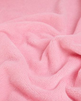 Tissu Eponge Bambou Bois de Rose Lou - Mercerine