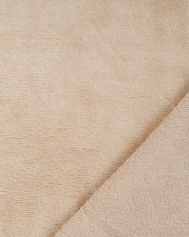 Tissu Eponge Bambou Taupe Lou - Mercerine