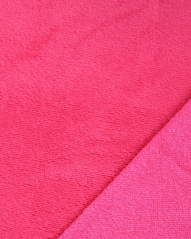 Tissu Eponge Bambou Rose Indien Lou - Mercerine
