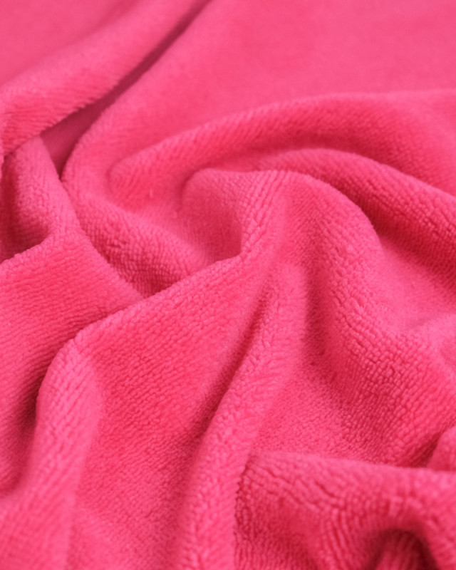 Tissu Eponge Bambou Rose Indien Lou - Mercerine