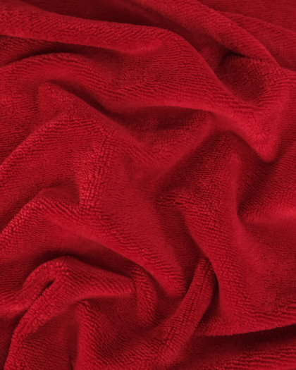 Tissu Eponge Bambou Carmin Lou - Mercerine