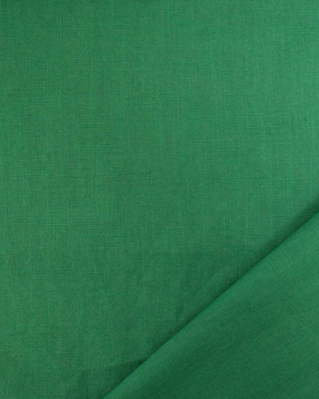 Tissu Lin Ramie Coton Vert Gazon - Mercerine