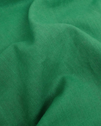Tissu Lin Ramie Coton Vert Gazon - Mercerine