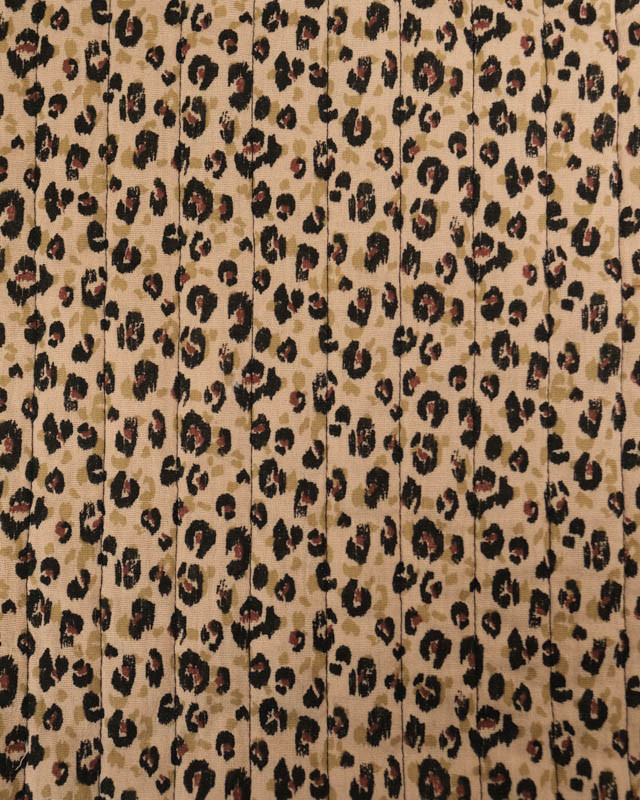 Tissu Matelassé Double Gaze Double Face Léopard  - Mercerine