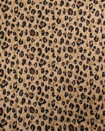 Tissu Matelassé Double Gaze Double Face Léopard  - Mercerine