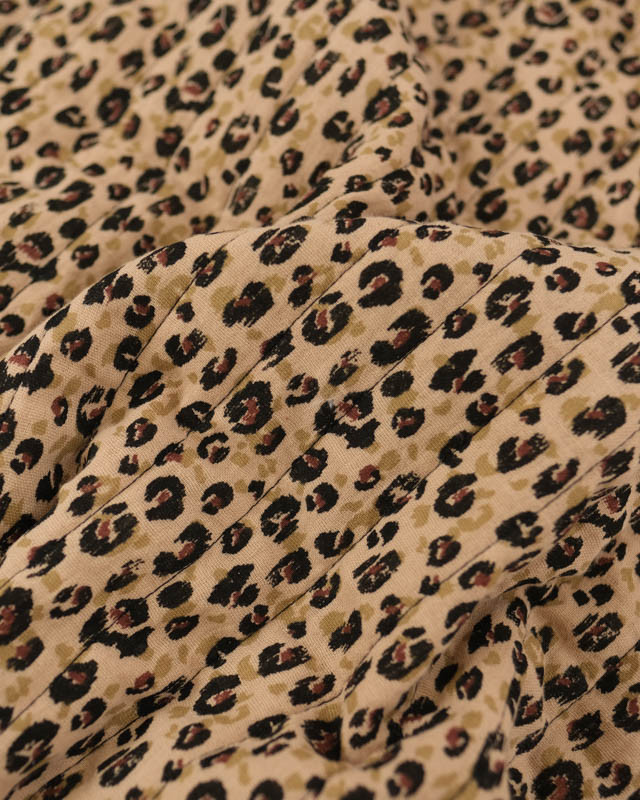Tissu Matelassé Double Gaze Double Face Léopard  - Mercerine