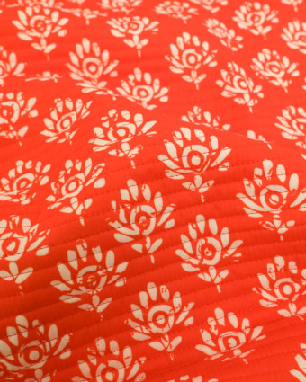 Tissu Matelassé Indien Jaipur Mandarine - Mercerine