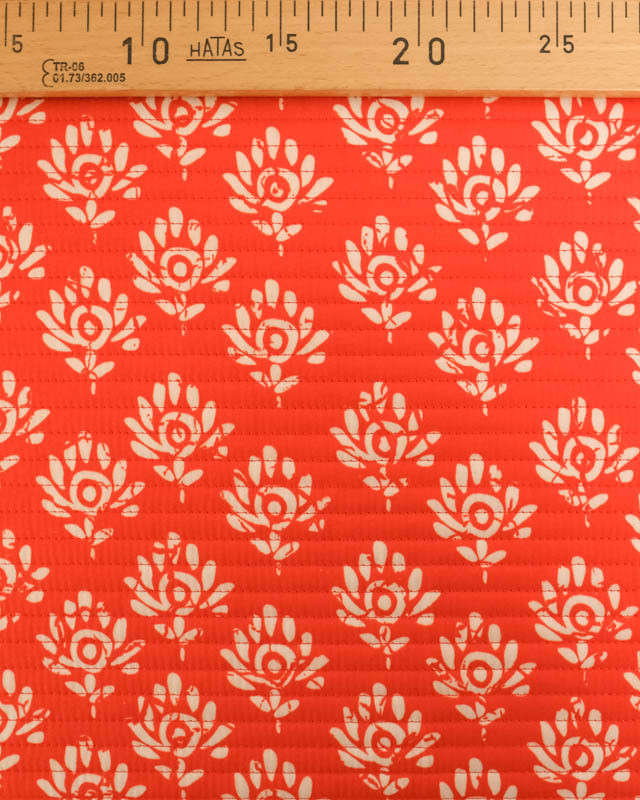 Tissu Matelassé Jaipur Mandarine  - Mercerine