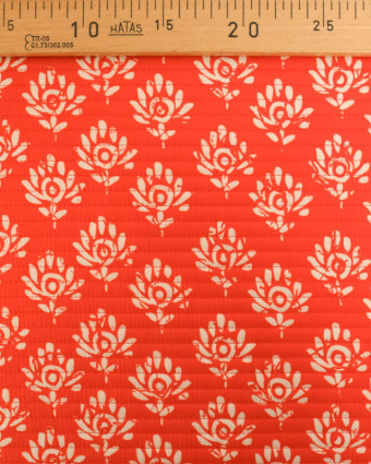 Tissu Matelassé Jaipur Mandarine  - Mercerine