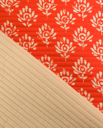 Tissu Matelassé Indien Jaipur Mandarine - Mercerine