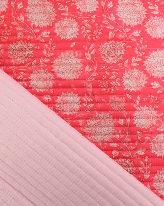 Tissu Matelassé Indien Jaipur Légende Rose - Mercerine