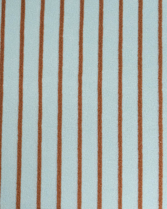 Jersey Mini Eponge Fines Rayures Céladon Caramel - Mercerine