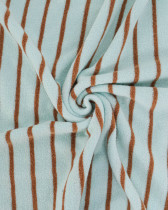 Jersey Mini Eponge Fines Rayures Céladon Caramel