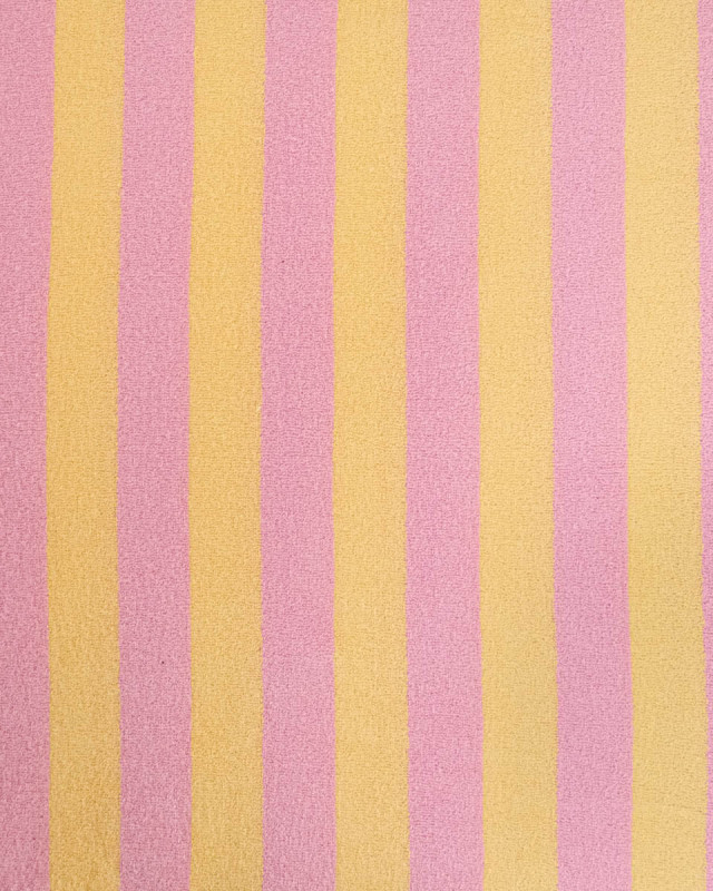 Jersey Mini Eponge Grosse Rayures Bonbon Beurre - Mercerine