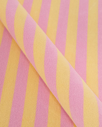 Jersey Mini Eponge Grosse Rayures Bonbon Beurre - Mercerine