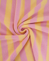 Jersey Mini Eponge Grosse Rayures Bonbon Beurre