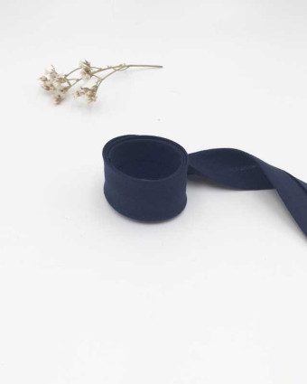Biais coton Bio bleu navy 20mm - Mercerine