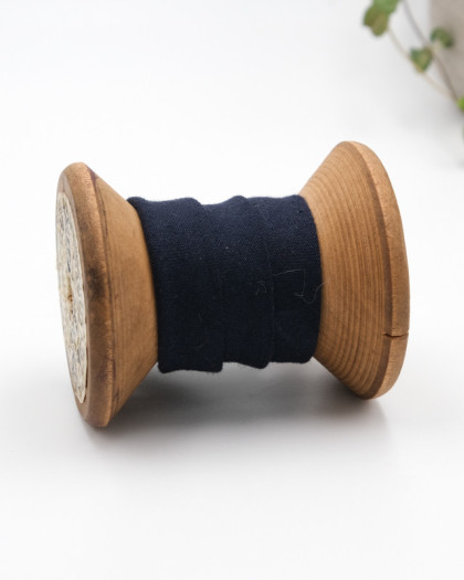 Biais coton Bio bleu navy x1m 