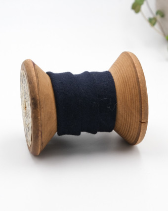 Biais coton Bio bleu navy x1m 